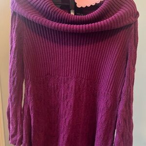 Purple Women's Sweater cowl neck tunic style size XL from Macy’s Style and Co.